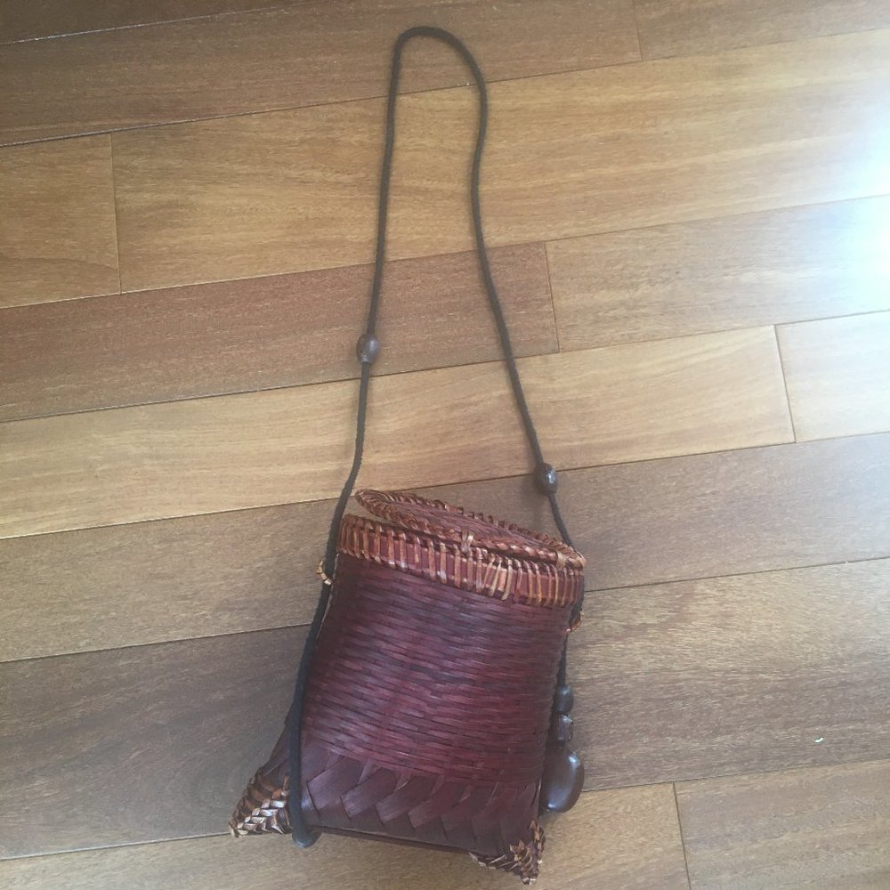 Original Rattan Back Bucket Purse - Picture 2 of 5